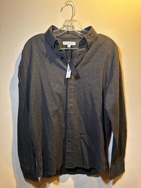 Banana Republic Men's Charcoal Button-Front Shirt Jacket